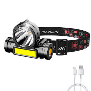 Đèn Pha LED COB Sạc USB 4 Chế Độ Chiếu Sáng Đầu Cảm Biến Đèn Pin Tích Hợp Cho Công Việc Tìm Kiếm Đi Xe Đạp Câu Cá Cắm Trại