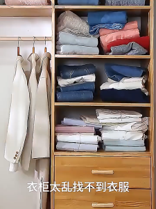 【i.Rumah】Clothes Organizer with Visible Wardrobe Storage Box