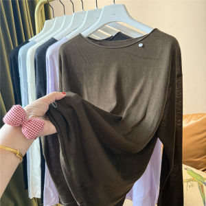 เสื้อสเวตเตอร์ถักคอตั้งแขนยาวผ้าขนสัตว์นุ่มสำหรับผู้หญิง ทรงหลวม ทรงพื้นฐาน สีสันสดใส ทรงพอดีตัว ทรงพอดีตัว