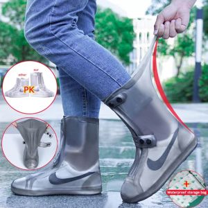 Reusable Waterproof Rain Boot Cover High Tube Silicone anti Slip Rain Boot Protector Suitable for Adult Outdoor Commuting