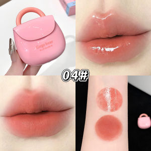 gege bear | Gegebear Small Bag Double Effect Two Lip Gloss (Smooth Color Presentation Matte Mirror Effect) (Lip Glaze Set Gift)