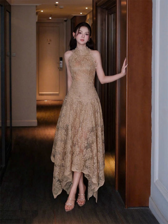 lazada formal dress Off Shoulder Gown Prom French Lace Off-shoulder Slim Dress Lazada Singapore cyberoutlet24