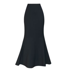🦋 VEVE Fashion Korean Style Satin Long Skirt Women Elegant Plain Zipper Skirts