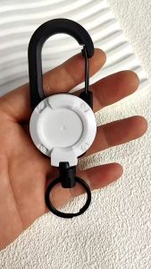 Retractable Wire Rope Retractable Keychain Reel Retractable Key Chain With Steel Cable Key Ring