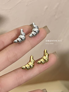 ต่างหูรูปคอวัวแบบนิ่งสไตล์เกาหลีสำหรับผู้หญิง ดีไซน์เก๋ไก๋ เครื่องประดับแฟชั่น เครื่องประดับหู เครื่องประดับแฟชั่นสำหรับผู้หญิง