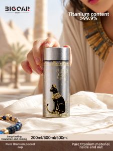 BIGCAR | Ladys High Aesthetics Mini Portable Titanium Insulated Cup