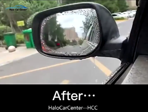 【SKIT SG】2PCS Universal Anti-Rain Anti-Fog Nano-Coating Film for Car Rearview Mirror & Side Window Glass Waterproof Rainproof Anti-Glare Anti-Mist Auto Protective Sticker HD Clear View Safety for SUV MPV Truck Sedan 2 Sizes Round 95*95mm / Oval 95*135mm