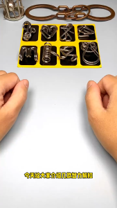 【READY STOCK】33PCS 3D Metal Puzzle/Intelligence Solution/Nine-Link Series Unlinking Untying/Kids Students Elderly Toy
