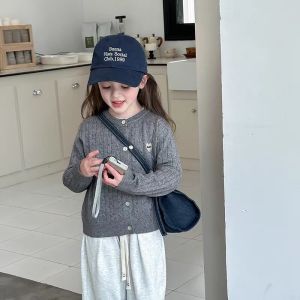 Knitted Cardigan For Girls With Love Pattern