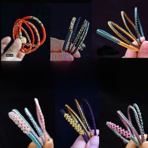 DIY Bracelet Making Kit Lucky Red Rope Materials for Couples Self-Weaving Nianmao Year Corded Jewelry Fashion Accessories