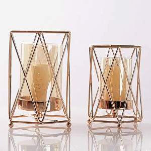 Luxury Metal Glass Vase Decor