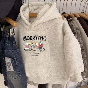 Winter Warm Hooded Sweatshirt for Kids with Mickey Print