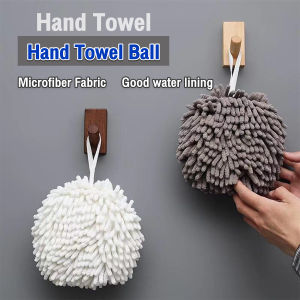 LoviRa Soft Absorbent Wipe Hand Towel Ball Kitchen Soft Plush Chenille Hanging Towel for Hands