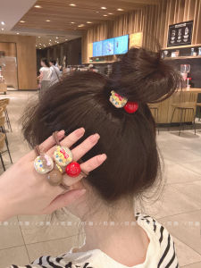 High Elasticity Durable Hair Ties Cartoon Girl Ball Knot Hair Bands Fashionable Hair Accessories for Girls Tailoring Hair Bands