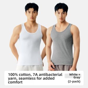 THREEGUN | Cotton Breathable Soft Thin Mens Sports Tank Top