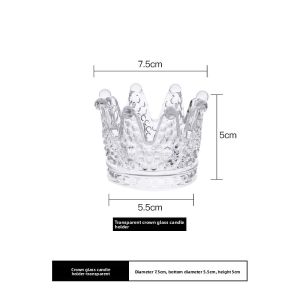 JUSU | Creative Mini Glass Crown Candle Holder & Engraved Ring Dish