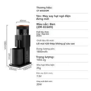 Máy Xay Cà Phê Điện USB Sạc Burr Mill Máy Xay Hạt Cà Phê Di Động Bằng Thép Không Gỉ & Hợp Kim Nhôm Dành Cho Những Người Yêu Thích Cà Phê