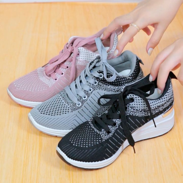 SEPATU WANITA ACTIVE HIGH SOLE ALA ALA KOREAN CANTIK SIMPLE BAHAN CANVAS MESH IMPOPRT GN23