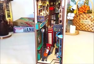 READY STOCK Island Holiday DIY Dollhouse Book Nook Shelf Insert Miniature with LED Light Birthday Gift Present Rumah Patung DIY 海屿假期书立礼品