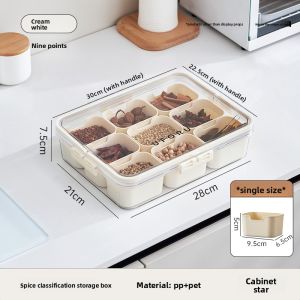 CHUMX | Spice Storage Box Airtight Compartmentalized Organizer
