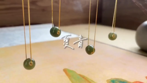 Kalung Wanita Aesthetic Batu Hijau Bulat Elegan Dan Simple