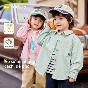 DUDUJIA | Áo Sơ Mi Bông Cho Trẻ Em