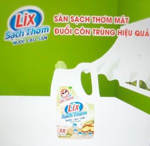 Nước lau sàn Lix Siêu Sạch Hương Gừng & Sả Chanh can 3.3L