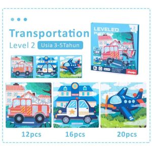 Leveled Puzzle 3in1 Puzzle Book Magnetic Magnet Puzzle Mainan Edukasi anak