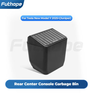 Futhope Rear Trash Can for Tesla Model Y Juniper Storage Box Cover Press Open Design Non-Destructive Installation
