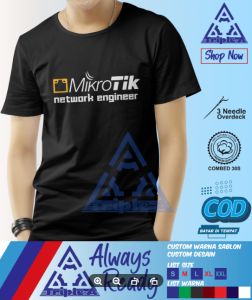 Kaos MIKROTIK NETWORK ENGINEER Baju By Triple A Distro