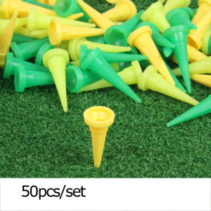 50Pcs/Set 36mm HDPE Plastic Golf Tee Tees Holder Replacement Driving Range Hitting Trainer Club Accessories Random Color