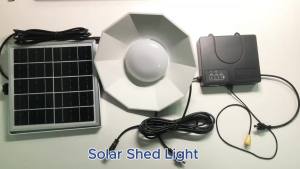 Old Fashioned Solar Ceiling Light Pull Cord 3 Work Modes Detachable Panel 4400mAh Battery IP65 for Garage Gazebo Barn RV Patio