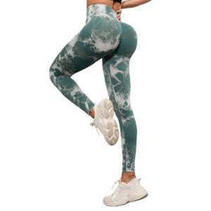 2024 New Tie Dye Gym Leggings Women Fitness Push Up Casual Sport Leggings Of Women  Running Outdoors