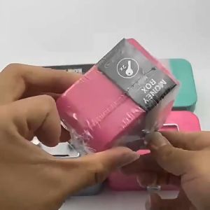 Mini Metal Cash Box Money Bank Metal Coin Bank Portable Money Lock Box Security Box Safe Lock Box