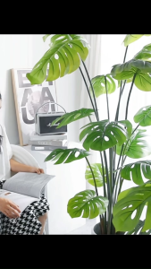 ⭐MONSTERA⭐ Artificial Plant Decor Tree Indoor Plant Decoration Plant Home Decor Office Plant Lobby Plant Decoration Artificial Greenery Indoor Tree Artificial Plant Decoration Indoor Plant Decor for Home Office Hotel Lobby Interior Decoration