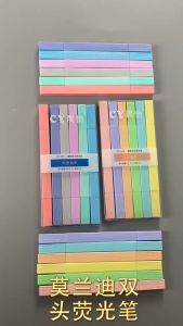 Hộp 6 Bút highlight 2 đầu bút đánh dấu bút dạ quang màu pastel siêu xinh xắn đáng yêu cao cấp 2 đầu