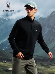 SPYDER | Autumn Winter Breathable Skin-Friendly Sporty Long Sleeve Half-Zip Knit T-Shirt