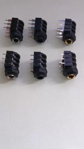 1/4" 6.35mm TRS Stereo Jack Socket Short/Long Pin 6Pin PCB Mount Female Connector for Guitar Amplifier Mixer DJ Audio Equipment