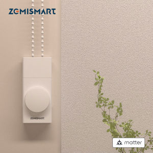 ZemiSmart Retrofit Blind Motor Matter over Thread Recharagble Motor with Function Knob/Waterproof Design/3-Speed Motorized Roller ShadesCompatible with Matter/Home Assistant