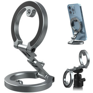 New Dual-Sided Magnetic Phone Holder w ColdShoe 1/4"-20 For MagSafe iPhone 16 15 14 Android Tripod Gym Car Holder Phone Stand