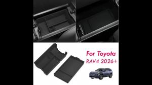 Hộp Đựng Đồ Trung Tâm Toyota RAV4 2026 Khay Đựng Đồ Dưới Tay Vịn Chất Liệu ABS Nhẹ Chống Gỉ Hình Chữ Nhật Phụ Kiện