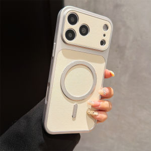 For Magsafe Skin Feel Matte Magnetic Leather Texture Case For iPhone 17 Pro Max 16 15 14 13 Pro Matte Candy Color Cover Funda