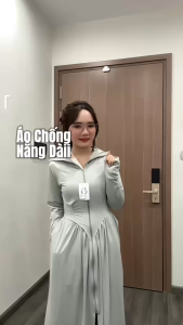 Áo chống nắng toàn thân 2 lớp dáng dài thiết kế chiết eo tôn dáng vải thun lạnh mềm mát chống tia UV PTY68 STORE