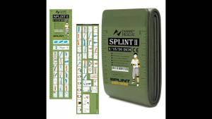 SANKE RESCUE First Aid Splint Green-Gray Orange-Blue Keep Bones in Position For Camping Hiking Fixture Bone Emergency Kit