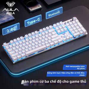 AULA | Bàn Phím Cơ Chơi Game 3 Chế Độ 108 Phím