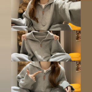 SENWA | Áo Sweater Cổ Trụ Màu Trắng Cho Nữ Mẫu Mới Thu Đông