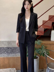 YIMUZI | Summer Short Petite High Sense Womens Blazer 3/4 Sleeve Light