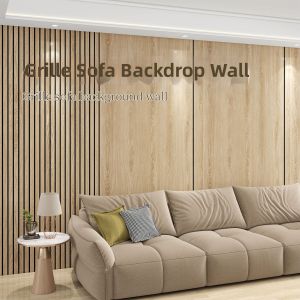 ZHUIHUI | Wood Grain 3D Grid Self-adhesive Thick Wallpaper