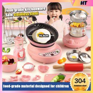 Real Cooking Set for Kids Kitchen toy set Utensils Pretend Play Kids Game Set Mini Kitchen Toys.