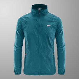 2025 Ice Silk Quick Dry Summer Mens Stand Collar Thin Outerwear Outdoor Breathable Mens Sun Protection Clothing Jacket